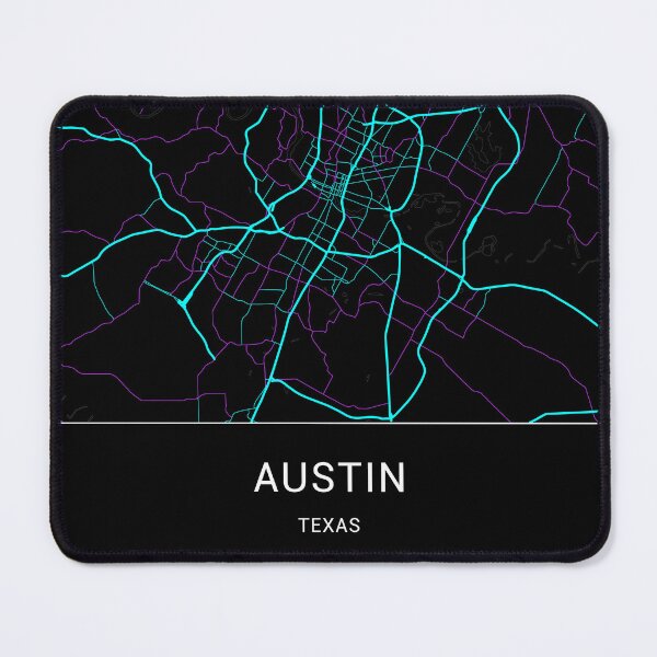 Item preview, Austin Texas Named City Map - Neon Fantasy designed and sold by StylishStacks.