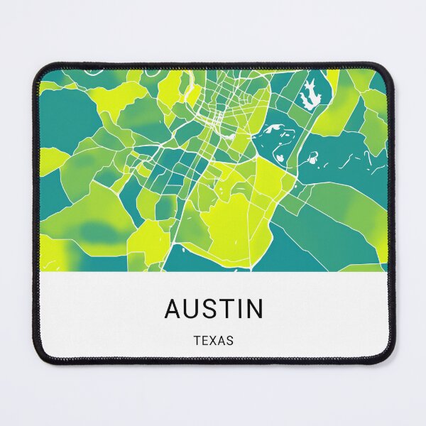 Item preview, Austin Texas Named City Map - Green-Yellow Duotone designed and sold by StylishStacks.