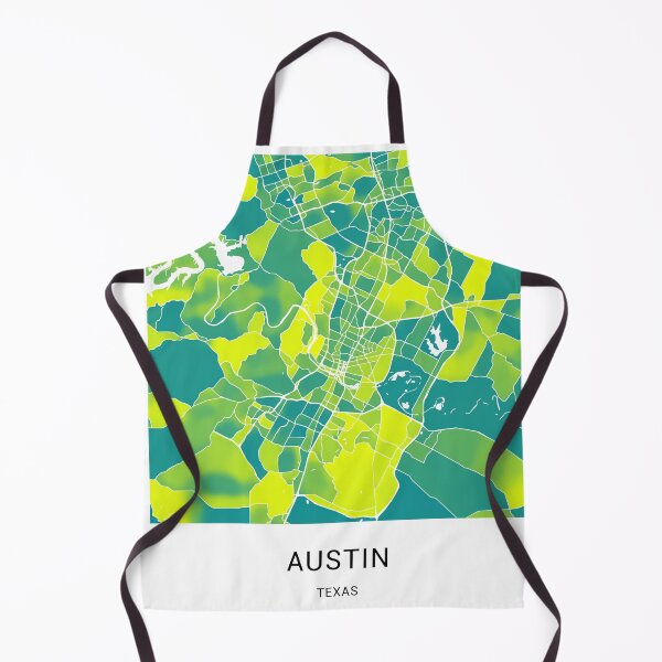 Item preview, Austin Texas Named City Map - Green-Yellow Duotone designed and sold by StylishStacks.