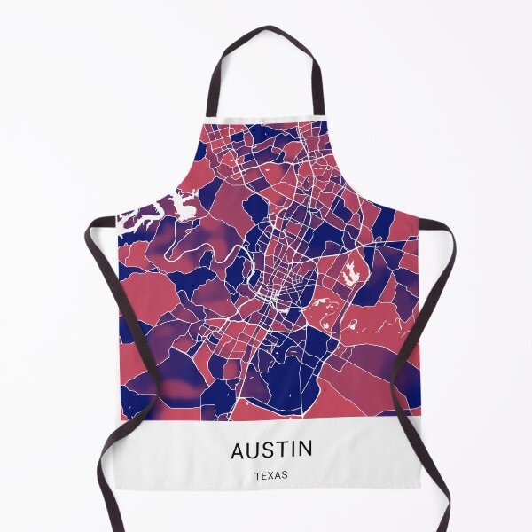 Item preview, Austin Texas Named City Map - Red-Blue Duotone designed and sold by StylishStacks.