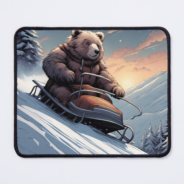 Item preview, Teddy on a sledge riding down a hill in the snow designed and sold by Colin Bentham.