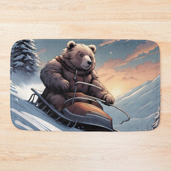 Item preview, Teddy on a sledge riding down a hill in the snow designed and sold by Colin Bentham.
