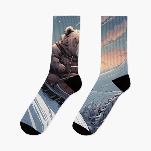 Item preview, Teddy on a sledge riding down a hill in the snow designed and sold by Colin Bentham.