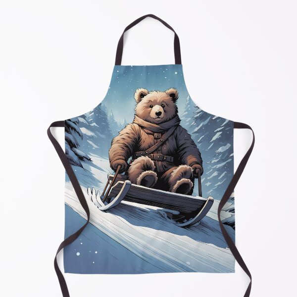 Item preview, Teddy on a sledge riding down a hill in the snow designed and sold by Colin Bentham.