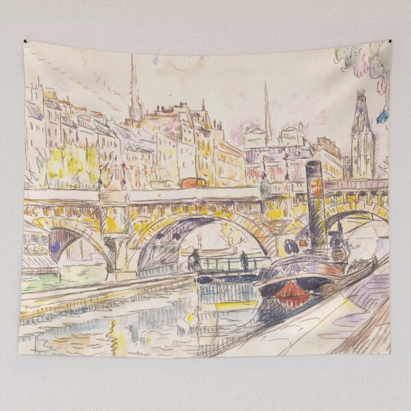 Item preview, HD. Tugboat at the Pont Neuf, Paris, by Paul Signac  designed and sold by MINDTHECHERRY.