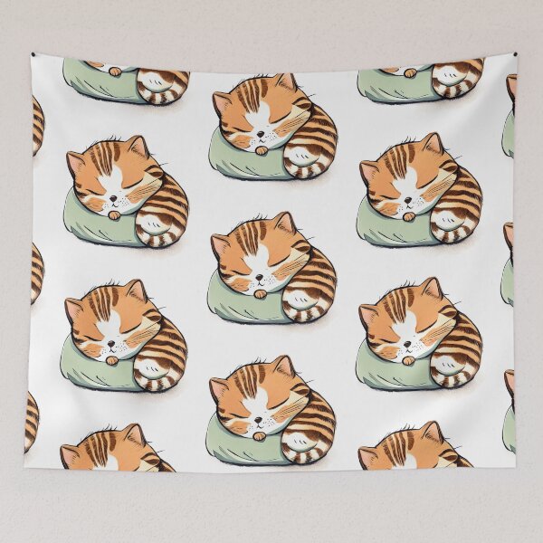 Item preview, CUTE CAT sleeping designed and sold by 123JUST4U.