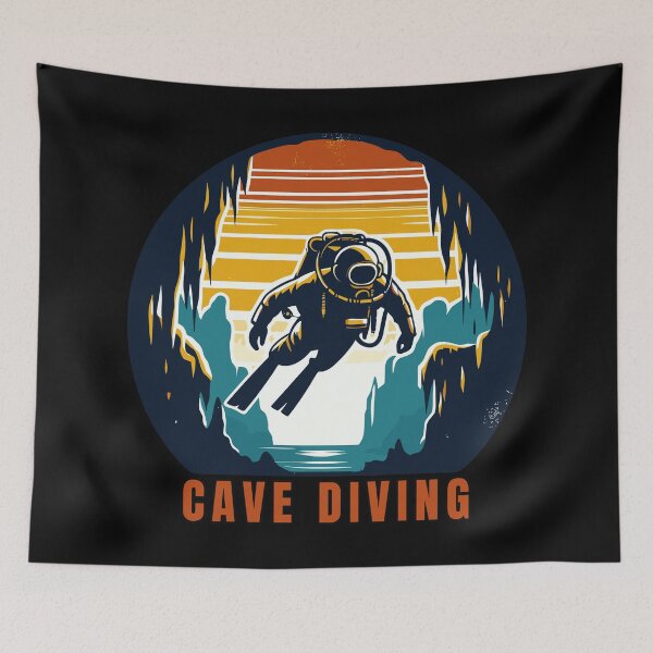 Item preview, Retro Cave Diving Explore Adventure designed and sold by TomFrontierArt.
