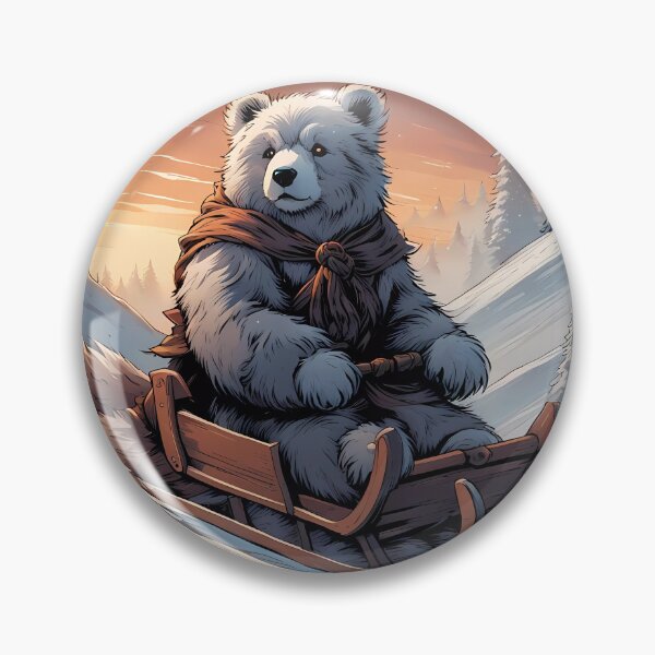 Item preview, Teddy on a sledge riding down a hill in the snow designed and sold by Colin Bentham.