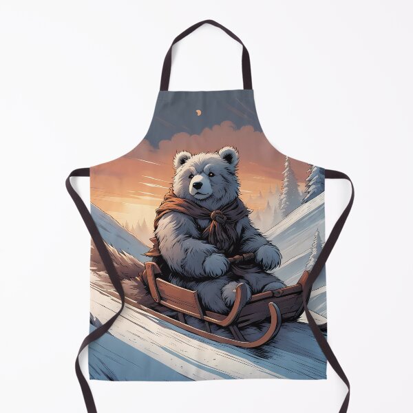 Item preview, Teddy on a sledge riding down a hill in the snow designed and sold by Colin Bentham.