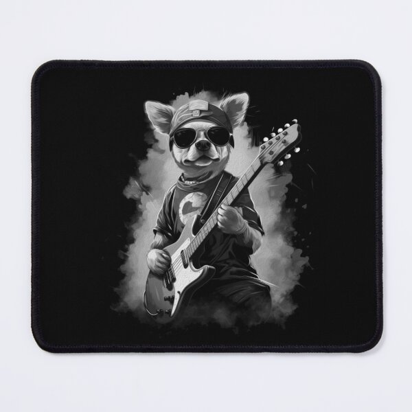 Item preview, Rock Dog Playing Guitar Grey Version designed and sold by jenmountainen.