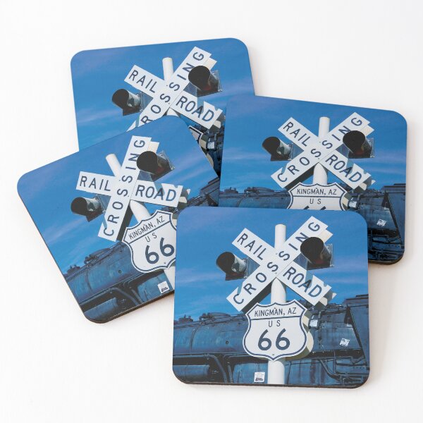 Item preview, St. Andrew's Cross and steam locomotive on Route 66 in Kingman Arizona designed and sold by RoyalTarget.