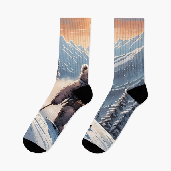 Item preview, Teddy skiing down a hill in the snow designed and sold by Colin Bentham.