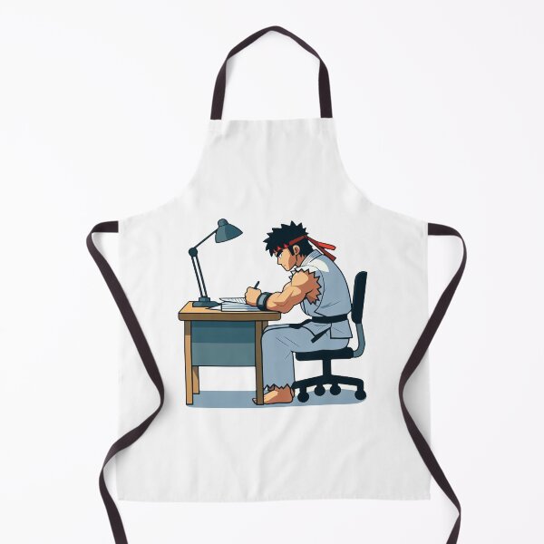 Item preview, Ryu Street Fighter Working at a Desk designed and sold by My-Sticker-Shop.