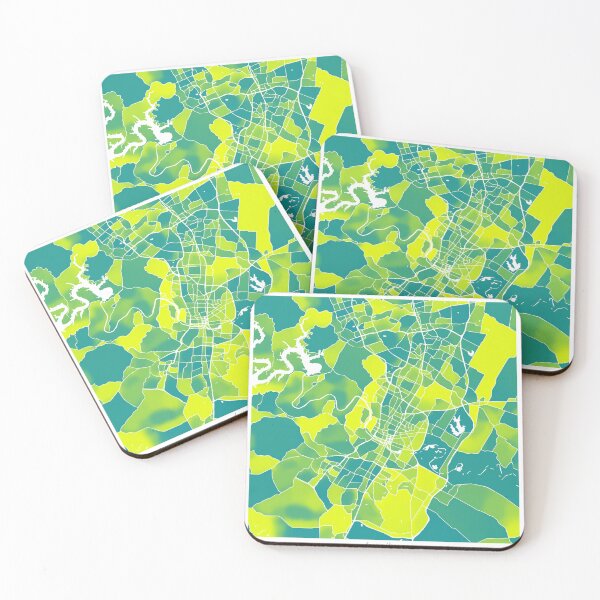 Item preview, Austin Texas City Map - Green-Yellow Duotone designed and sold by StylishStacks.
