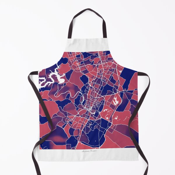 Item preview, Austin Texas City Map - Red-Blue Duotone designed and sold by StylishStacks.
