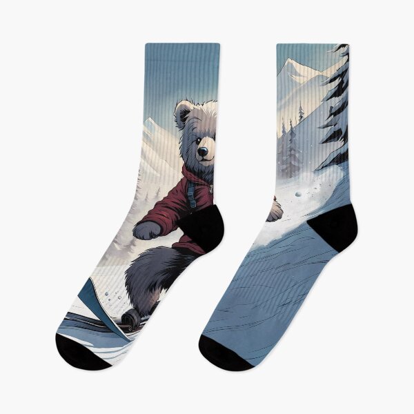 Item preview, Teddy skiing down a hill in the snow designed and sold by Colin Bentham.