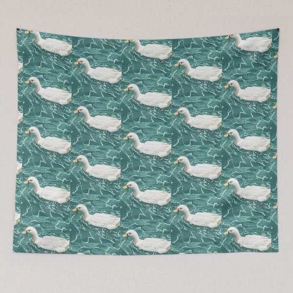 Item preview, White Duck in the Water designed and sold by nadsodrawing.