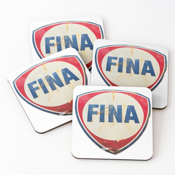 Item preview, Ancient gas station advertising sign from Fina designed and sold by RoyalTarget.
