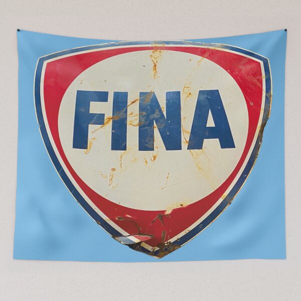 Item preview, Ancient gas station advertising sign from Fina designed and sold by RoyalTarget.