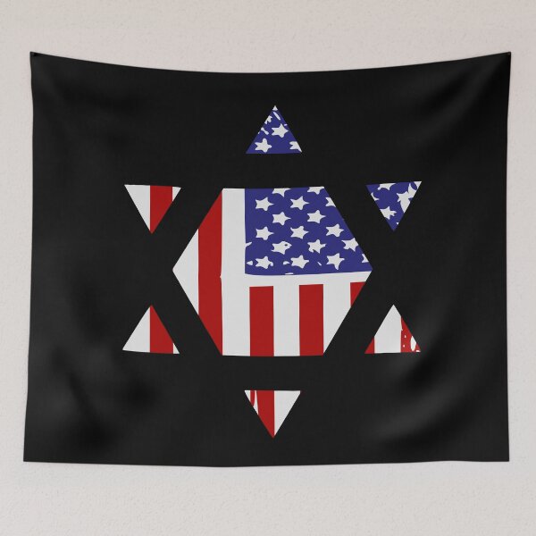 Item preview, Star of David Jews Jewish American flag designed and sold by Colorfulman.