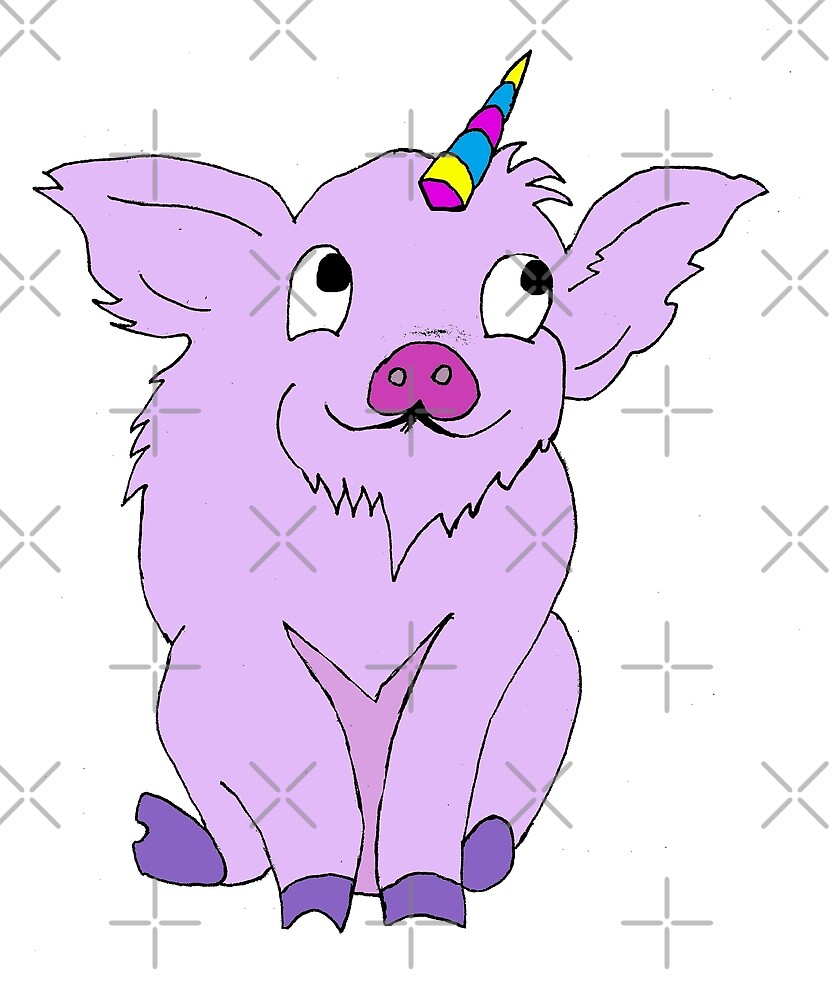 Piggycorn Cute Pigpiglet Unicorn By Shirtgalaxy Redbubble