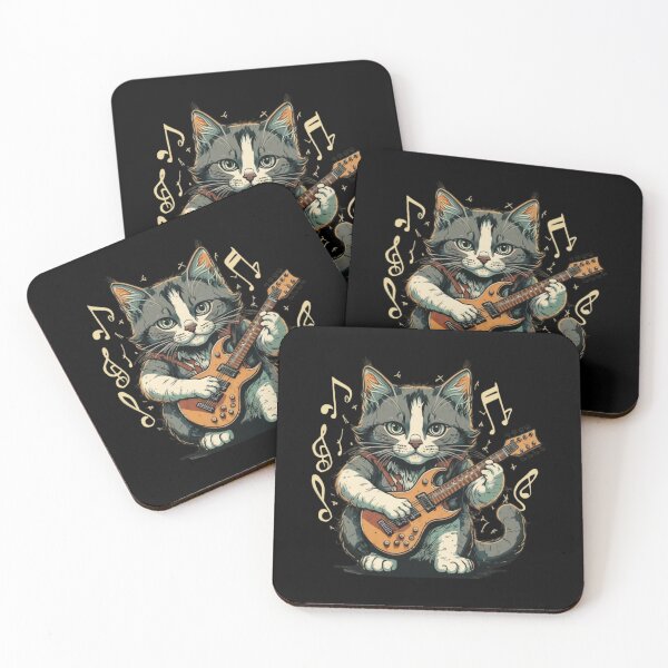 Item preview, Cat Playing Guitar Rock Roll designed and sold by CaPhuna.
