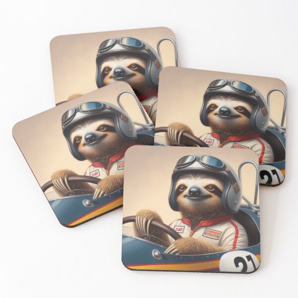 Item preview, Sloth Racecar Driver designed and sold by CrankyOldDude.