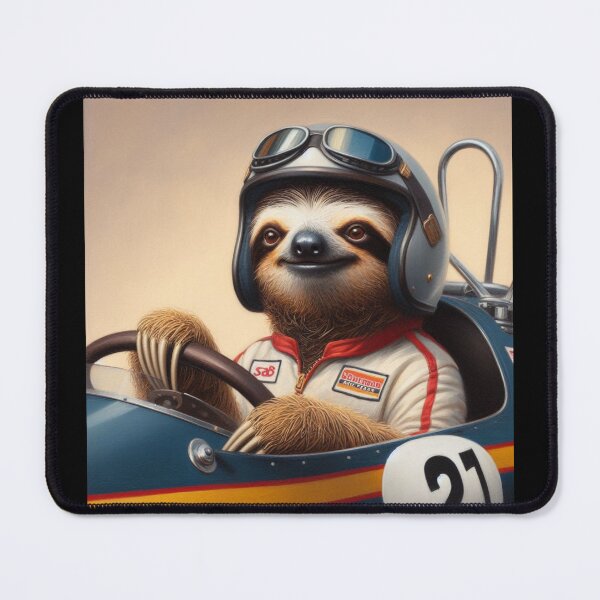 Item preview, Sloth Racecar Driver designed and sold by CrankyOldDude.