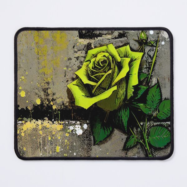 Item preview, Stone roses Lemon colour rose on a Jackson pollock stone wall designed and sold by Seanyah.