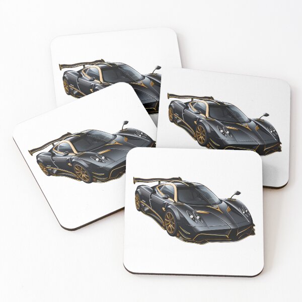 Item preview, Drive in style: Unique Pagani in midnight black and radiant gold! designed and sold by Cr-AI-tive.