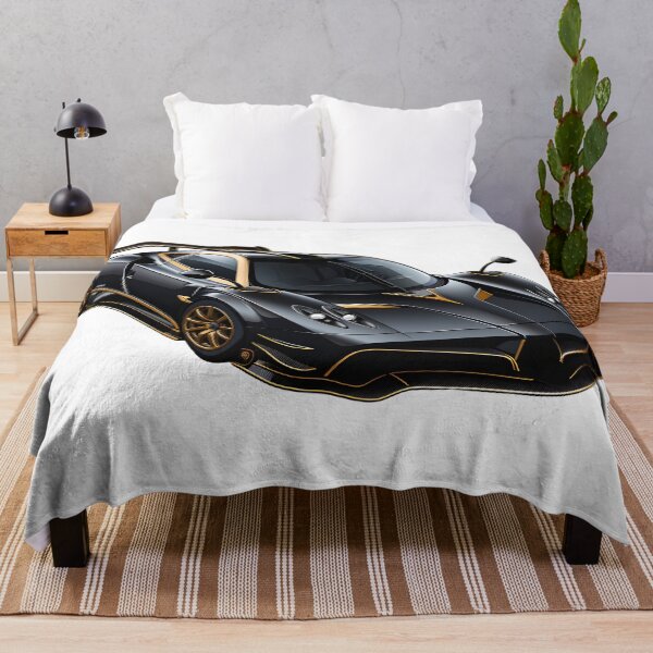 Item preview, Drive in style: Unique Pagani in midnight black and radiant gold! designed and sold by Cr-AI-tive.