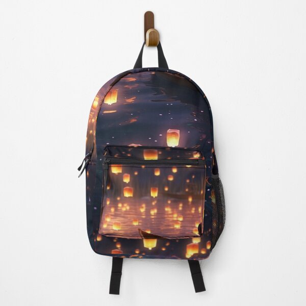 Item preview, Lanterns above lake with boats designed and sold by zand-n-zive.