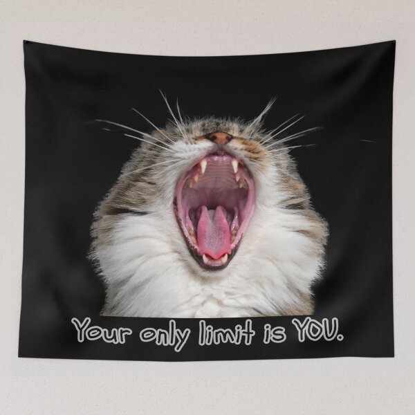 Item preview,  Your only limit is YOU, Having a cat as a pet is something that helps make life more enjoyable.Stay positive during difficult times. designed and sold by attakorn.