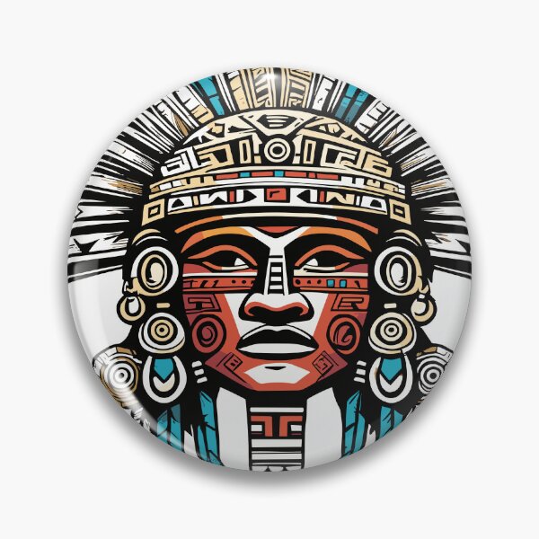 Item preview, handsome aztec tribal man potrait designed and sold by Dhirendra Rajpurohit.