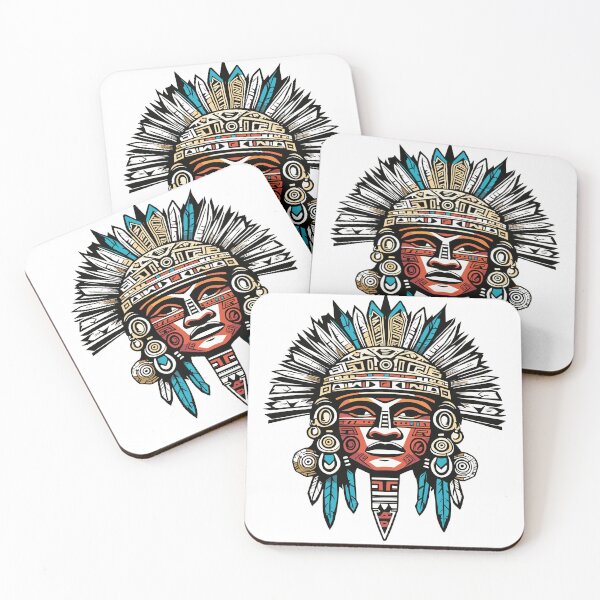 Item preview, handsome aztec tribal man potrait designed and sold by Dhirendra Rajpurohit.
