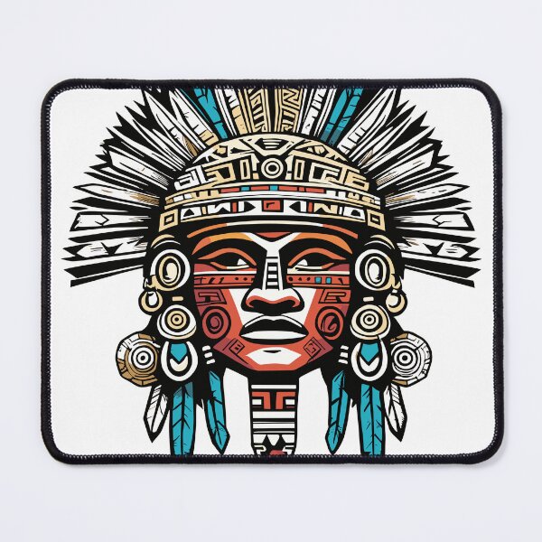 Item preview, handsome aztec tribal man potrait designed and sold by Dhirendra Rajpurohit.