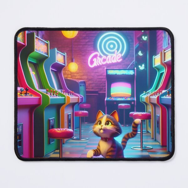 Item preview, "Retro Whiskers: A Cat's Arcade Adventure" designed and sold by APARTAI EU.