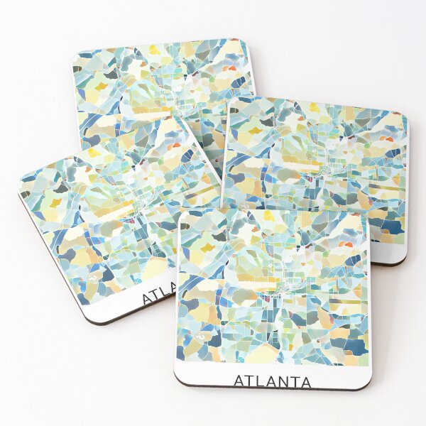 Item preview, Atlanta Georgia Named City Map - Pastel Color Scheme designed and sold by StylishStacks.