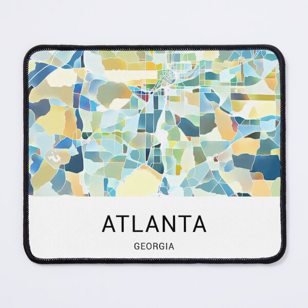 Item preview, Atlanta Georgia Named City Map - Pastel Color Scheme designed and sold by StylishStacks.