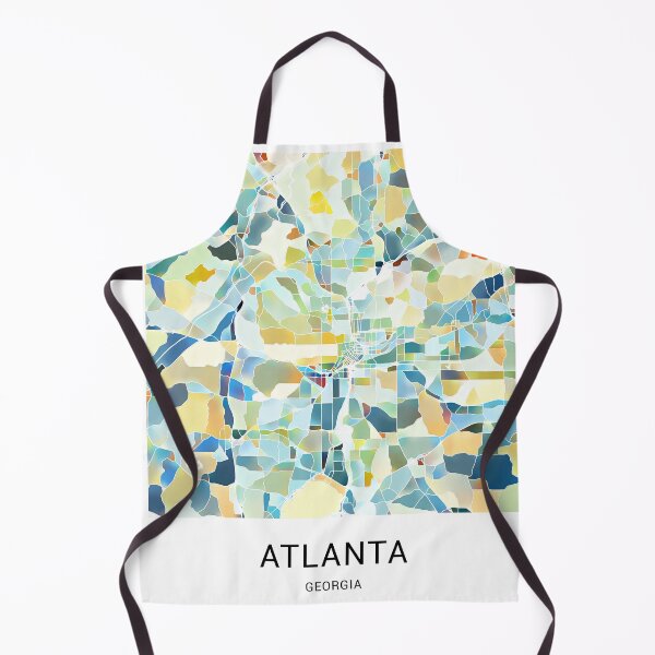 Item preview, Atlanta Georgia Named City Map - Pastel Color Scheme designed and sold by StylishStacks.