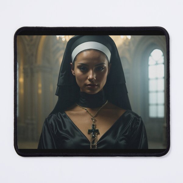 Item preview, Elegant beautiful nun in the church designed and sold by Fantasymachine.