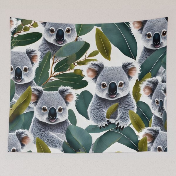 Item preview, Koalas and eucalyptus designed and sold by Ciervo Primavera.