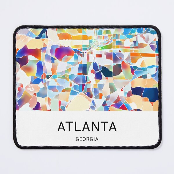 Item preview, Atlanta Georgia Named City Map - Tropical Rainbow Scheme designed and sold by StylishStacks.