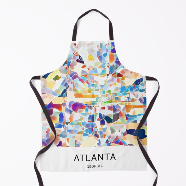 Item preview, Atlanta Georgia Named City Map - Tropical Rainbow Scheme designed and sold by StylishStacks.