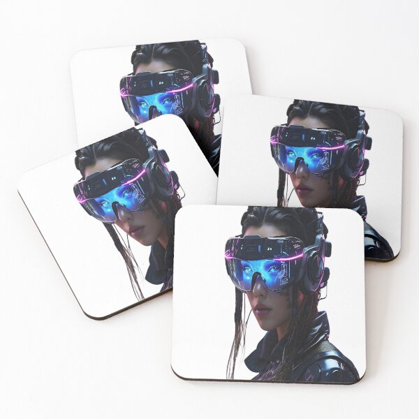 Item preview, Neon Dreams: Gaze of the Cyberpunk Vanguard designed and sold by ArtComixHaven.