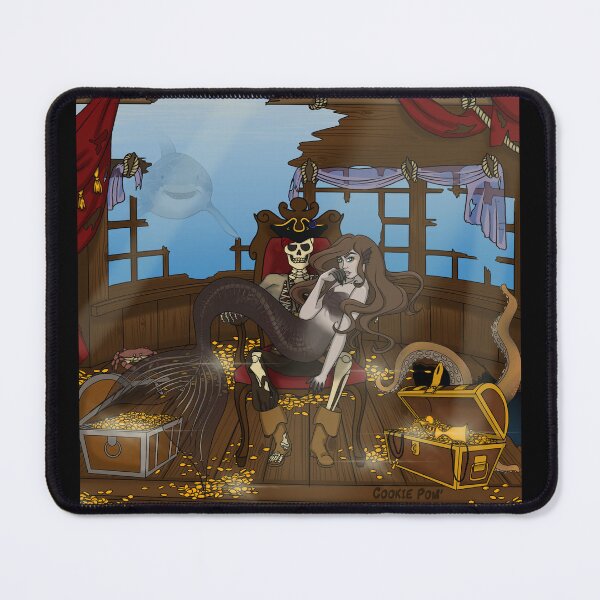 Item preview, Black mermaid and her lover designed and sold by cookiepom.