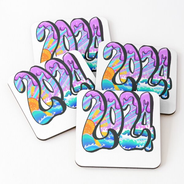 Item preview, Happy new year graffiti style text 2024 designed and sold by Artonmytee.