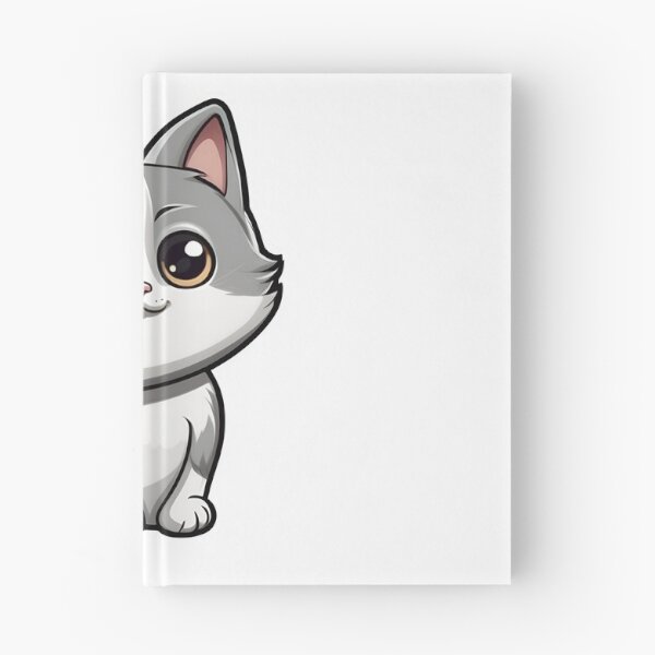 Item preview, An adorable cute gray and white cat designed and sold by MahmodArt.