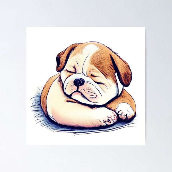 Item preview, CUTE DOG sleeping designed and sold by 123JUST4U.