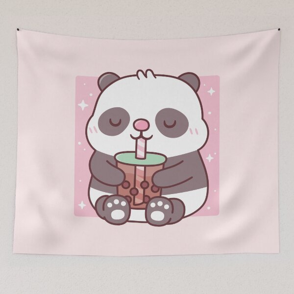 Item preview, Cute Little Panda Drinking Bubble Tea designed and sold by rustydoodle.
